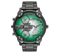 Diesel quarz grauem herren uhr mit mehrfarbig zifferblatt und edelstahl armband one_size Grau
