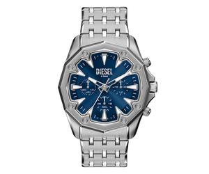 Diesel quarz silberfarbenem herren uhr mit blauemzifferblatt und edelstahl armband one_size Silber