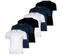 DIESEL Herren T-Shirt, 6er Pack - RANDAL, Unterhemd, Rundhals, kurzarm, Baumwolle Schwarz/Blau/Weiß M