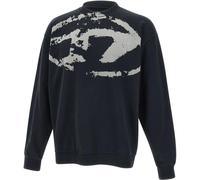 Diesel - Relaxed-Fit Black Sweatshirt With Graphic Design - Größe S - bunt