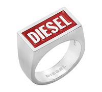 Diesel Ring Für Männer Ring, Länge: 20mm, Breite: 20.6mm, Höhe: 11.4mm Silberner Edelstahlring, DX1366040