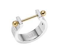 Diesel Ring Für Männer Stahl, Breite: 7mm Silber Edelstahlring, DX1407931