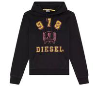 Diesel - Schwarzer Kapuzenpullover mit „978"-Motiv auf der Brust L
