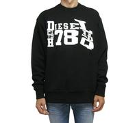Diesel - Schwarzes Sweatshirt Mit Verzerrtem Logo L