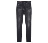 Diesel Sleenker Destroyed Reinforced Denim Schwarze Rohrenjeans 28W/30L