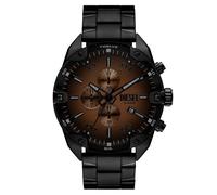 Diesel spiked quarz schwarzem herren uhr mit mehrfarbig zifferblatt und edelstahl armband one_size Schwarz