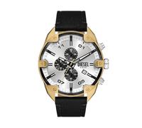 Diesel Spiked Uhr für Männer, Quarz-Chronographenwerk mit Lederarmband