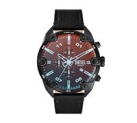 Diesel Spiked Uhr für Männer, Quarz-Chronographenwerk mit Lederarmband