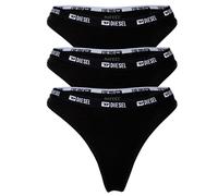 DIESEL Damen Strings, 3er Pack - STARS-D-BOX, Cotton Stretch, Logobund Schwarz S