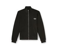 DIESEL Herren Sweatjacke mit Stehkragen - S-GINN-ZIP-IOD, Känguru-Tasche, Fleece, uni Schwarz XL