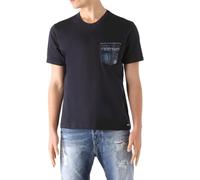 Diesel T-Bascon-Round Herren T-Shirt Kurzarm (DE/NL/SE/PL, Alphanumerisch, L, Regular, Regular, Schwarz)