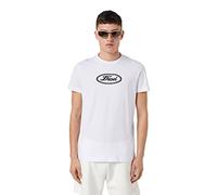 Diesel T-Diego-C14 Herren T-Shirt Rundhals Kurzarm (as3, Alpha, l, Regular, Regular, Weiß)
