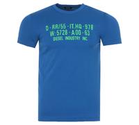 Diesel T-Diego S2 Grafik-Logo T-Shirt - Blau XL