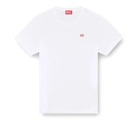 DIESEL Herren T-Shirt - T-MIEGOR, Kurzarm, Rundhals, Baumwolle, Logo, einfarbig Weiß 2XL