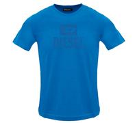Diesel - T-shirt Mit Einfarbigem Logo In Saphirblau 2XL