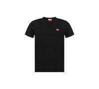 DIESEL Herren T-Shirt - T-MIEGOR, Kurzarm, Rundhals, Baumwolle, Logo, einfarbig Schwarz S