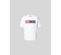 DIESEL Herren T-Shirt - T-BOXT-DIV, Kurzarm, Rundhals, Baumwolle, Logo, einfarbig Weiß L