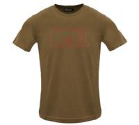 Diesel - T-shirt Mit Logo In Braun Mit Kaffeelikör-print L