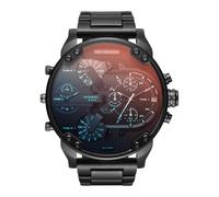 Diesel the daddies quarz schwarzem herren uhr mit schwarzem zifferblatt und edelstahl armband one_size Schwarz