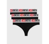DIESEL Damen String, 3er Pack - UFST-STARS-THREEPACK, Tanga, Slip, Cotton Stretch Schwarz/Weiß L