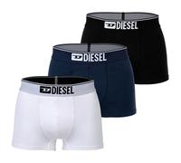 DIESEL Herren Boxershorts, 3er Pack - UMBX-DAMIENTHREEPACK, Trunks, Cotton Stretch Schwarz/Weiß/Dunkelblau 2XL