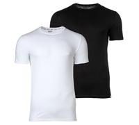 DIESEL Herren T-Shirt 2er Pack - UMTEE-RANDAL-TUBE, Rundhals, kurzarm, einfarbig Schwarz/Weiß 2XL