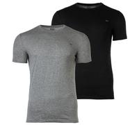 DIESEL Herren T-Shirt 2er Pack - UMTEE-RANDAL-TUBE, Rundhals, kurzarm, Logo Schwarz/Grau 2XL