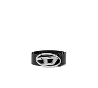 Diesel Unisex Oval D Logo B-1dr W Belt Gürtel, Schwarz/Nickel, 90 cm