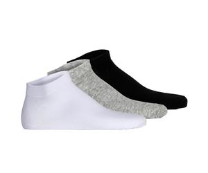 DIESEL Unisex Sneakersocken, 3er Pack - SKM-GOST-THREEPACK, Low Cut, einfarbig Schwarz/Weiß/Grau 43-46