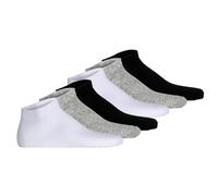 DIESEL Unisex Sneakersocken, 6er Pack - SKM-GOST-SIXPACK, Low Cut, einfarbig Schwarz/Weiß/Grau 35-38