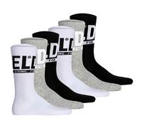 DIESEL Unisex Socken, 6er Pack - SKM-RAY, Rippbündchen, Logo, uni 35-38 Mehrfarbig