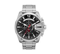 Diesel Watch for Men Mega Chief, Quartz Chronograph movement, 59mm Silver Stainless Steel case with a Stainless Steel strap, DZ4308