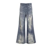 Diesel - Wide-Leg Jeans With Distressed Finish And Cotton B - Größe 28 - blau