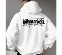 Dieser lässige Hoodie besticht durch einen minimalistischen Print mit den Motiven "Böhse Onkelz" und "Schöne Lieder". Die lockere Passform, der Kordel