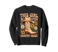Dieses Mädchen liebt Country-Musik, süße Country-Fan-Geschenke Sweatshirt