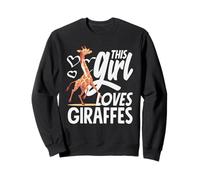 Dieses Mädchen liebt Giraffen, niedliches Herz, Tierliebhaberin Sweatshirt