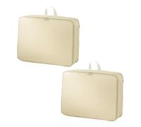 DIFLAX 2 Stück Koffer Organizer Set, Packing Cubes, Travel Packwürfel, Organizer Packtaschen, Schuhbeutel, Kompressionstaschen für Koffer, Beige, 40x18x30cm, für Winterkleidung und Zuhause