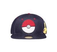 Difuzed - Snapback-Cap im Denim-Look - Pikachu und Poké Ball