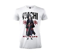 Difuzed T-Shirt Naruto Itachi Uchiha Offizielles T-Shirt Unisex Weiß Erwachsene Jungen, Weiß, XX-Small