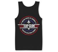 Difuzed Top Gun Offizielles Lizenzprodukt Fighter Weapons School Herren Tank Top Weste (Schwarz), X-Large