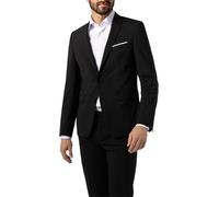 DIGEL Sakko Herren Extra Slim Fit Reverskragen Schurwoll-Stretch schwarz, 54