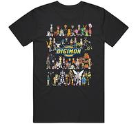 Digimon Digital Monsters Characters Poster 90s Tv Show Cool Fan Gift T T-Shirts Hemden(Small)