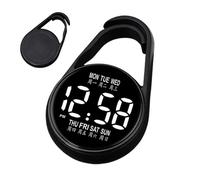 Digitale Taschenuhr - Intelligente und präzise leuchtende Uhr mit Karabiner, wasserdicht, langlebig, multifunktionales Sport-Zähler-Zubehör mit angeschlossener Stromzelle