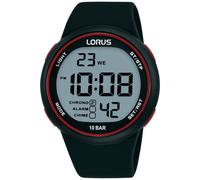 Digitaluhr LORUS, schwarz, Armbanduhren, Herren, Digitaluhr, Quarzuhr, Armbanduhr, Herrenuhr, Silikonarmband, digital (63642645-0) schwarz