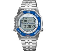 Digitaluhr SEIKO, silberfarben, blau, Armbanduhren, Herren, Digitaluhr, Quarzuhr, Armbanduhr, Damenuhr, Herrenuhr, Edelstahlarmband, digital (32172768-0) silberfarben, blau