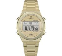 Digitaluhr TIMEX "CONTINENTAL Q80", gold (goldfarben), Armbanduhren, Herren, Digitaluhr, Quarzuhr, Armbanduhr, Herrenuhr,Edelstahlarmband,analog (41104017-0) goldfarben