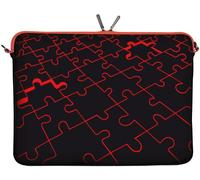 Digittrade LS110-15 Puzzle Designer MacBook Pro 15 Zoll Tasche aus Neopren bis 39,1 cm (15,6 Zoll) Mac Book Schutzhülle PC Computer Hülle Bag schwarz-weiß