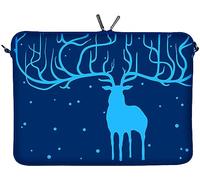 Digittrade LS115-15 CariBlue Designer Schutzhülle für Laptops und MacBooks mit einer Bildschirmdiagonale von 38,1-39,6 cm (15,6 Zoll) aus Neopren blau-türkis