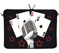 Digittrade LS120-15 Pokerstars Designer Laptoptasche 15,6 Zoll (39,1 cm) aus Neopren Laptop-Schutzhülle Sleeve Tasche Hülle Cover Case Bag rot-schwarz