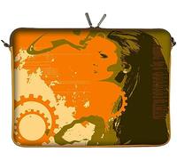 Digittrade LS128-15 Sun Designer Laptoptasche 15,6 Zoll (39,1 cm) aus Neopren Laptop-Schutzhülle Sleeve Tasche Hülle Cover Case Bag orange-Gold